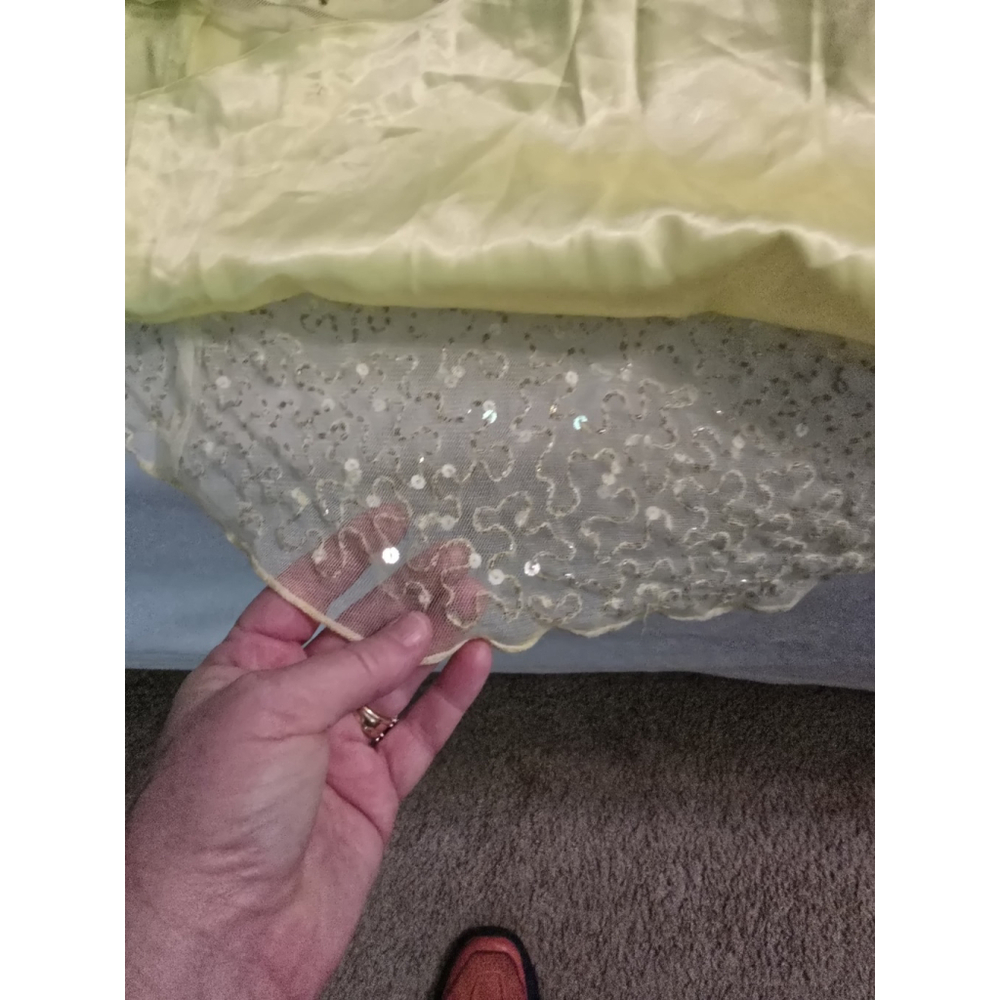 Nightway Collection NWT Yellow Beaded Halter Hi/lo Lined Formal Gown Ladies 10 - Picture 13 of 14